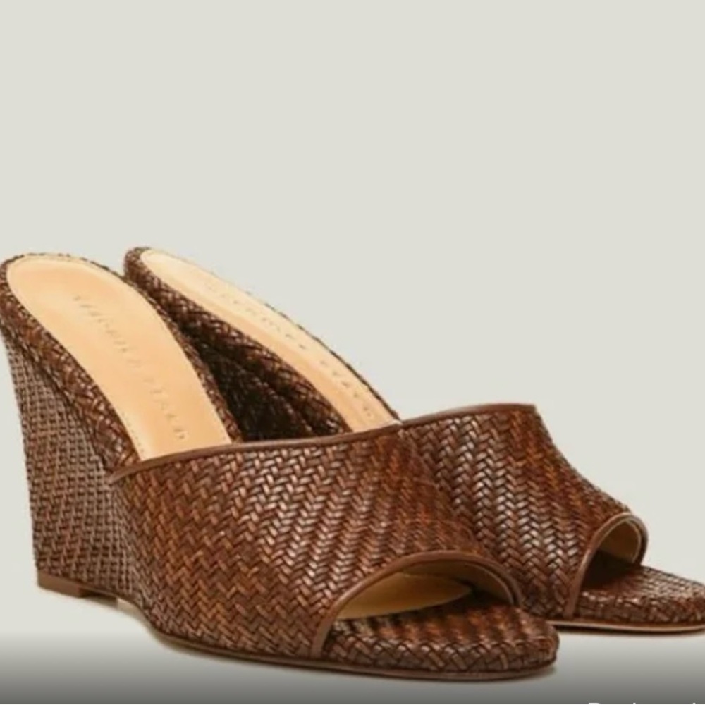 Veronica Beard Dali Raffia Wedge Sandals